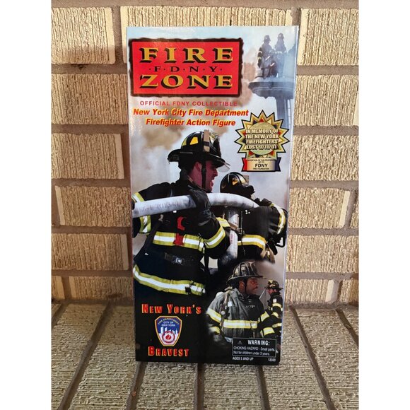FDNY Fire Zone New York City Finest Fire Department Firefighter Action Figure - Picture 1 of 7